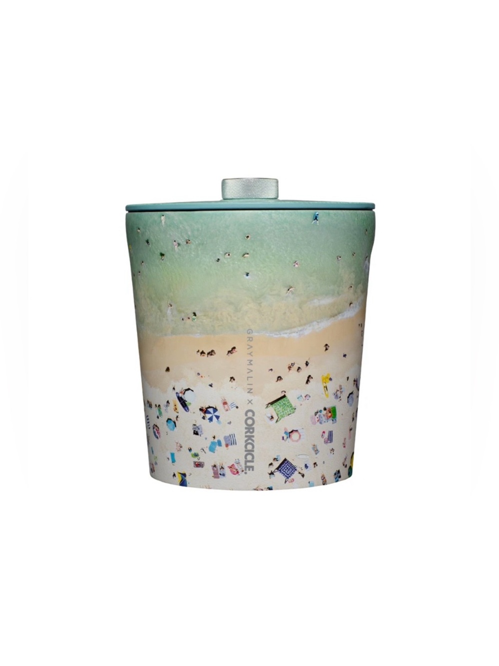 Seaside Stainless Steel Ice Bucket by Corkcicle + Gray Malin